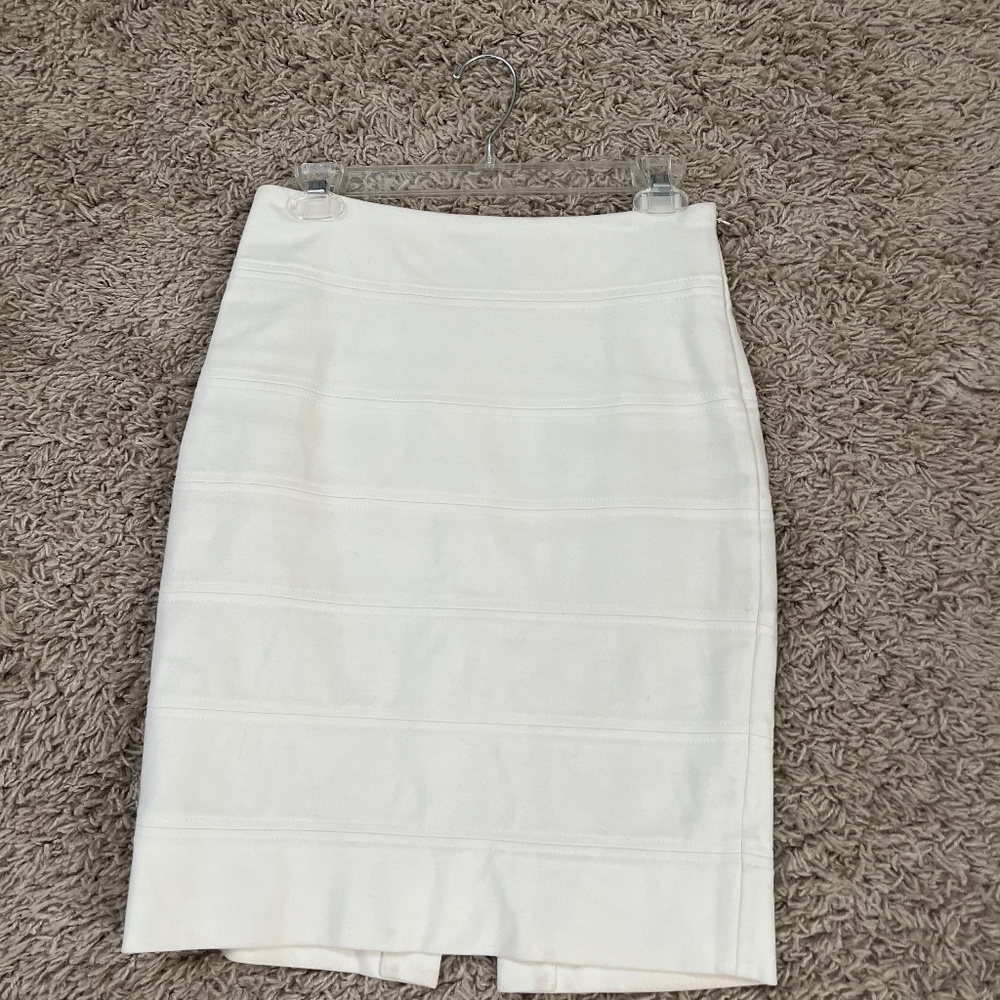 Cream Pencil Skirt